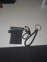 LLavero de cuero antipérdida para coche, soporte para llavero con número de teléfono, tarjeta, cuerda de cuero trenzado, accesorios para coche