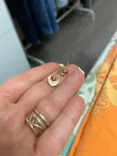 Pendientes coreanos de adorno de corazón para mujer, aretes de piedra de circón, pendiente de botón oro rosa, joyería 2019