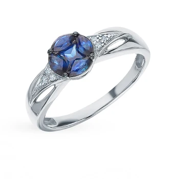 

Gold ring with sapphires and diamonds sunlight sample 585