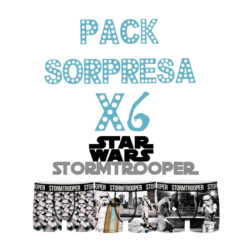 STAR WARS STORMTROOPER FREEGUN Boxers type boxer pack shocker 3/6 units