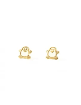 

Earrings girl penguin with nacar (9Kts)