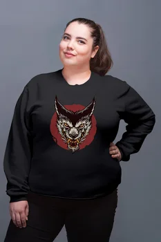 

Angemiel Wear Aggressive Wolf Women Black Women Sweatshirt