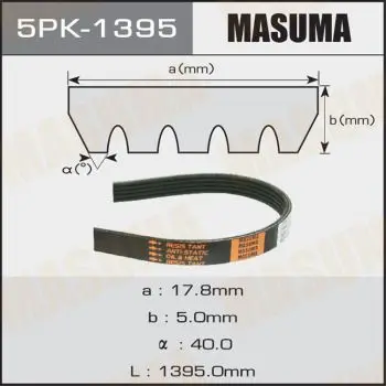 Ремень ручейковый Masuma MASUMA 5PK1395