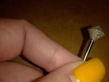 HYTOOS 10mm Diamante de rombo de uñas taladro 3/32 Rotary Burr cortadores para manicura taladro eléctrico accesorios uñas Mills Tools-D-7