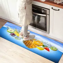 Else синяя вода в свежих фруктах 3d принт Нескользящая микрофибра кухонный счетчик современный декоративный моющийся коврик