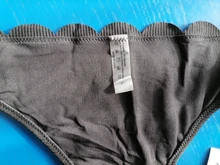 INGAGA-Bikinis de realce para mujer, traje de baño con borde festoneado, bañador de banda Negro, Bikini liso para mujer, ropa de playa 2021