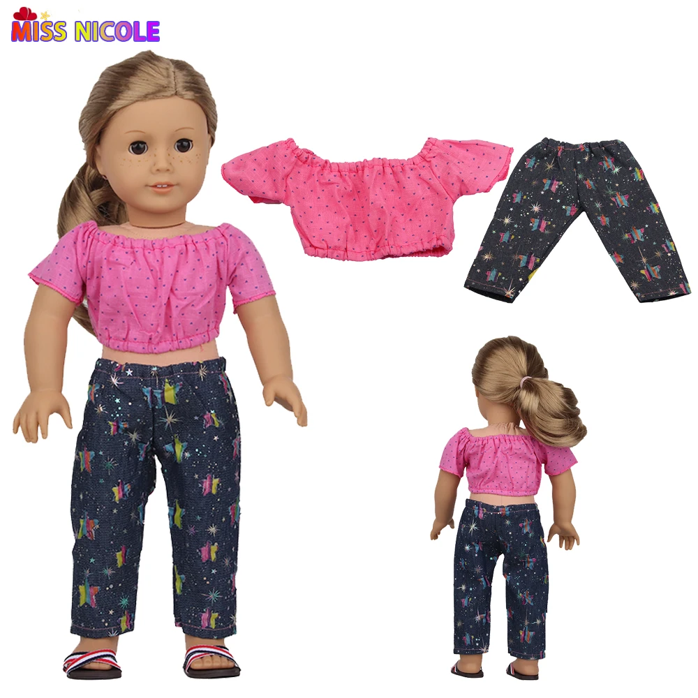 

New Fashion 18 Inch American Doll Clothes Rose Red Suit+Pant Suit For 1/3 BDJ 43 Cm Baby Born Dolls Fit Girl's Birthday Gift