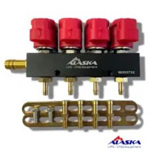 Форсунки ALASKA 4cyl ГБО LPG CNG ГАЗ Рампа 3Ом ТИП 30 Инжектор красные