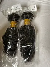 Rizado rizado mechones Pelo Rizado mongol mechones de cabello humano postizo mechones 100% Color Natural sin procesar del pelo humano que teje 3 ofertas de extensiones