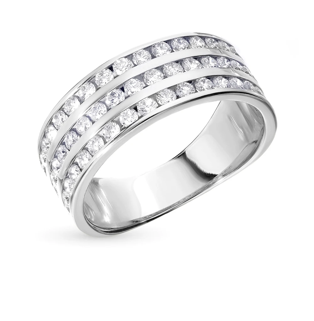 Золотое кольцо с бриллиантами SUNLIGHT проба 585