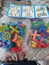 Juguetes de bloques de construcción de tubería de agua DIY para niños, túnel para tubería iluminadora, juguetes educativos de construcción, juguetes de diseñador