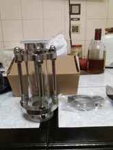 304-Stainless-Steel Fitting Tri-Clamp Sight Glass Homebrew Diopter Clover OD 38mm-Pipe