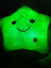 34CM Creative Toy Luminous Pillow Soft Stuffed Plush Glowing Colorful Stars Cushion Led