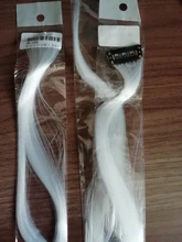 Lupu-extensiones de cabello sintético para mujer, extensiones largas y rectas de color arcoíris, resistentes al calor