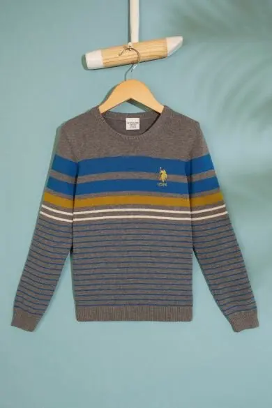U.S. POLO ASSN. Gray Slim Sweater