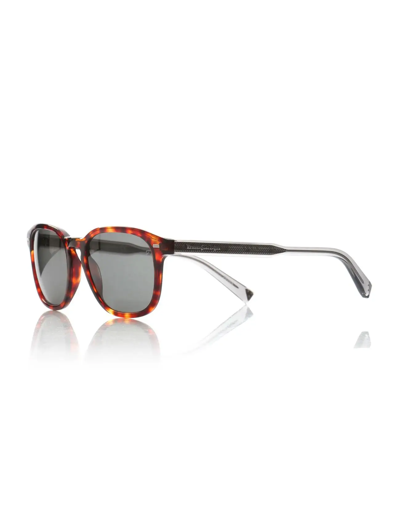 

Unisex sunglasses ez 0005 54d bone Brown organic square square 52-18-145 ermenegildo zegna