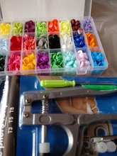 Juego de botones a presión de plástico T5 con alicate para sastre familiar, kit de herramientas, contenedores organizadores de costura de fácil sustitución de broches, DIY, por 360 uds.