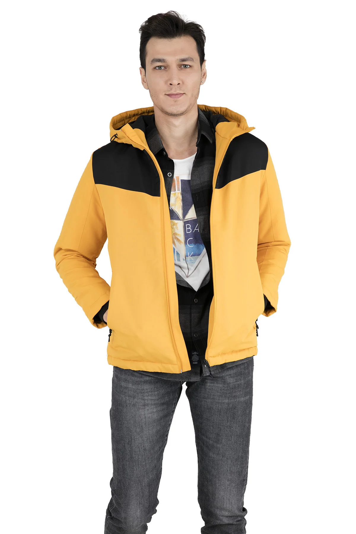JACK& JONES CORE JCOBARKLEY куртка Мужское пальто 12137826 - Цвет: Цвет: желтый