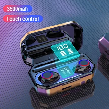 

TWS Bluetooth Earphones Wireless Headphones 3500mAh Flash Light Charging Box With Microphone Sport Waterproof Headsets Earphone