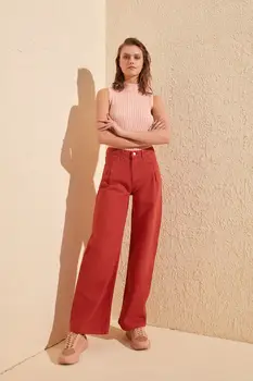 

Trendyol Pleated High Waist Wide Leg Jeans TWOSS20JE0394