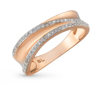 

Gold ring with diamonds sunlight sample 585