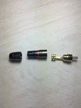 Conector RCA chapado en oro, adaptador de enchufe macho de vídeo/conector de Cable de Audio, 6mm, negro y rojo, superrápido, 2 uds./1 par