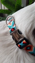 Collar de identificación de perro personalizado, nailon, placa de etiqueta grabado gratis para perros pequeños, medianos y grandes, Pitbull