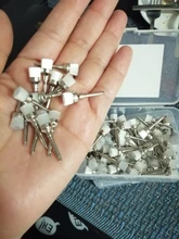 100 unids/caja AZDENT Dental Nylon pulido cuenco para brochas/forma plana Tipo de Cierre (RA) de uso individual