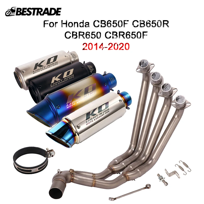 Полная выхлопная система для Honda CB650F CB650R CBR650 CBR650F 2014-2020 передняя Соединительная