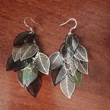 NEHZY-joyería de plata de ley 925 para mujer, pendiente para mujer de moda de alta calidad, hoja de arce hueco Retro, colgante de borla larga exagerada