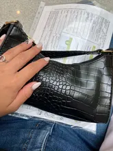 Bolso de mano pequeño de piel sintética con estampado de cocodrilo para mujer, bolso de hombro femenino, a la moda, informal, Retro