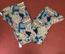 Women Pants Loose Bohemian High-Waist Wide Calf-Length Plus-Size Summer