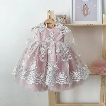 

Owligbaby Hot sell Wholesale Baby Girls Dress 2020 Lace Patchwork Mesh TUTU Girls Dress Children Clothes Dress