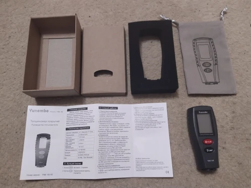 Отзыв о товаре Тестер толщины покраски Yunombo YNB-100, Цифровой измеритель толщины покраски автомобиля с руководством на русском и английском языке от пользователя Z***Z