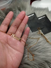 Collar de acero inoxidable personalizado con nombre, gargantilla de oro con letras personalizadas, colgante con placa, regalo