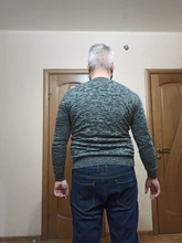 Suéter de lana y algodón para hombre, Jersey informal, Vintage, de colores combinados, cuello redondo de moda, Jacquard grueso y cálido