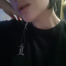 Chain Necklaces Jewelry-Accessories Pendant Beads Death Note Cosplay Lawliet English-Letter