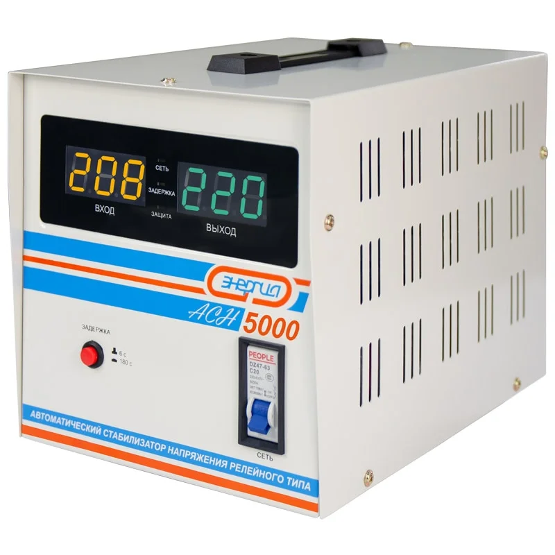 Voltage stabilizers energy ASN 5000 max load capacity 5000va, input