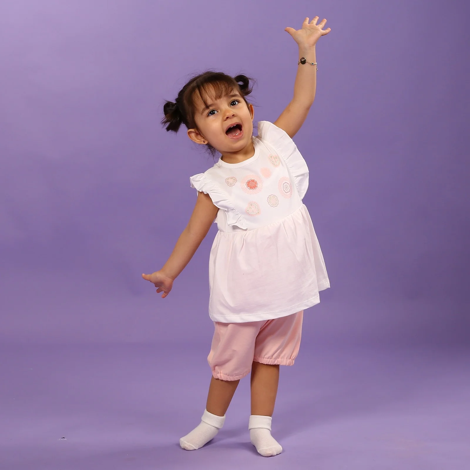 Ebebek HelloBaby/комбинезон с юбкой для маленьких девочек изображением птиц| |
