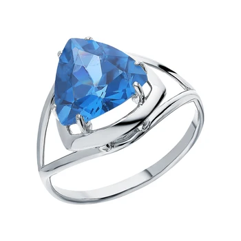 

Silver ring with Topaz sunlight sample 925