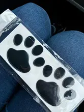 Etiqueta engomada del coche fresco diseño pata 3D perro Animal oso gato huellas de patas huella 3M pegatina pegatinas para coche de plata rojo oro rojo con oro rojo