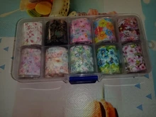 CHNRMJL-Lámina de transferencia de manicura holográfica, pegatinas adhesivas en envoltorios de papel AB, estrellado, accesorios de decoración de uñas