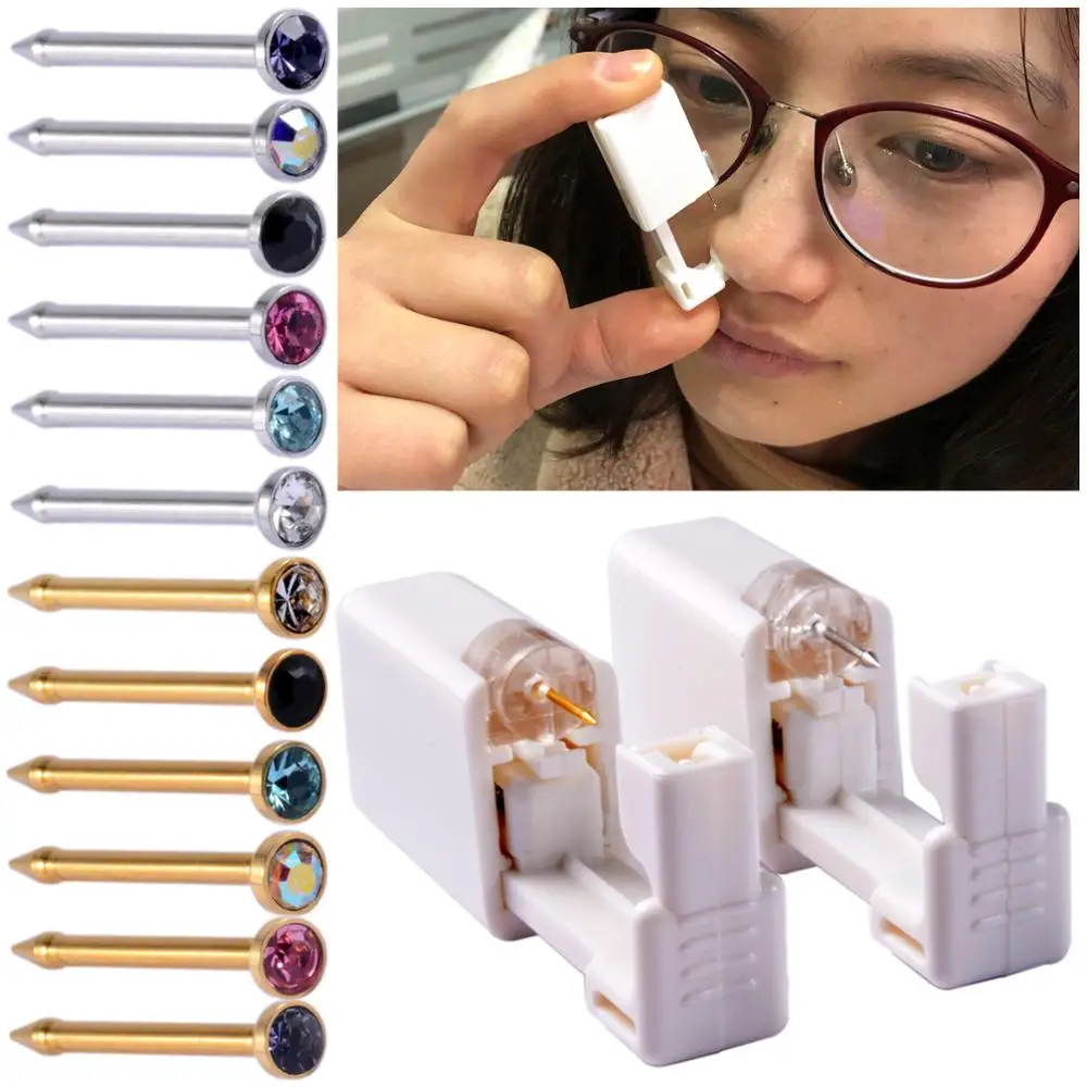 Good Deal Piercing-Unit Sterile Nose Studs Safe Stud-Body Disposable for Gun with Replacement Jewelry wGKO0RqL