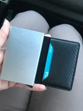 Bycobecy 2021 tarjeta de crédito titular de la cartera de las mujeres de los hombres de Metal RFID Vintage bolso de cuero de poliuretano Crazy Horse Banco titular de caso