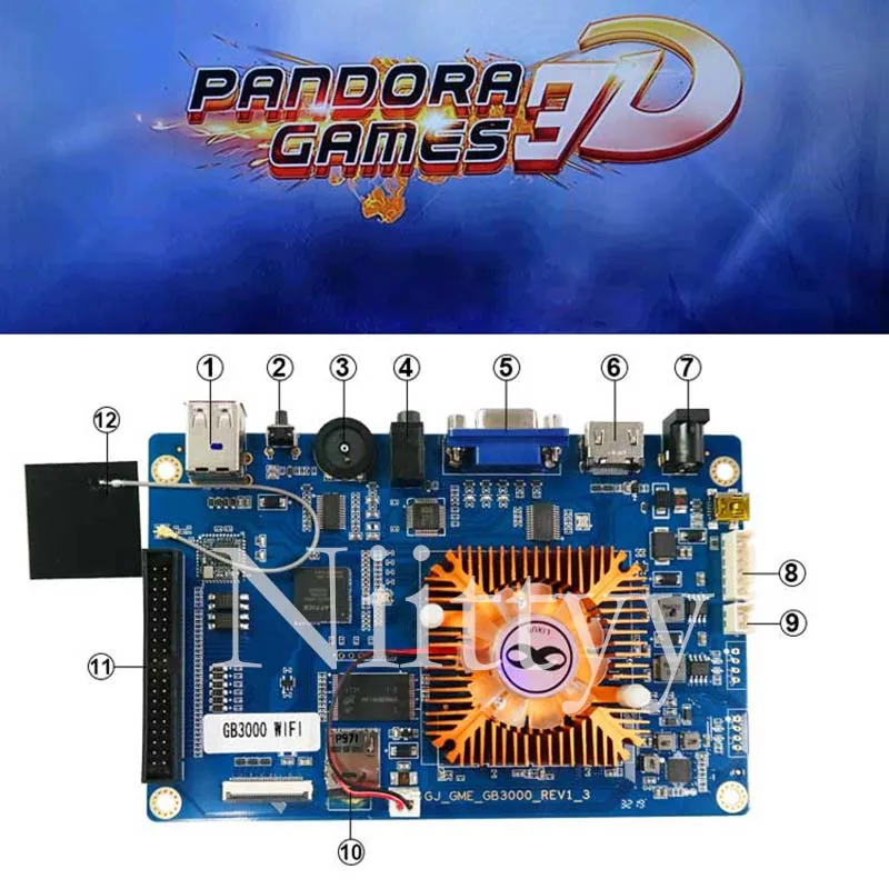 Pandora 3D 8000 в 1 Ретро аркадные игры печатная плата 9H 3288 HDMI VGA выход материнская
