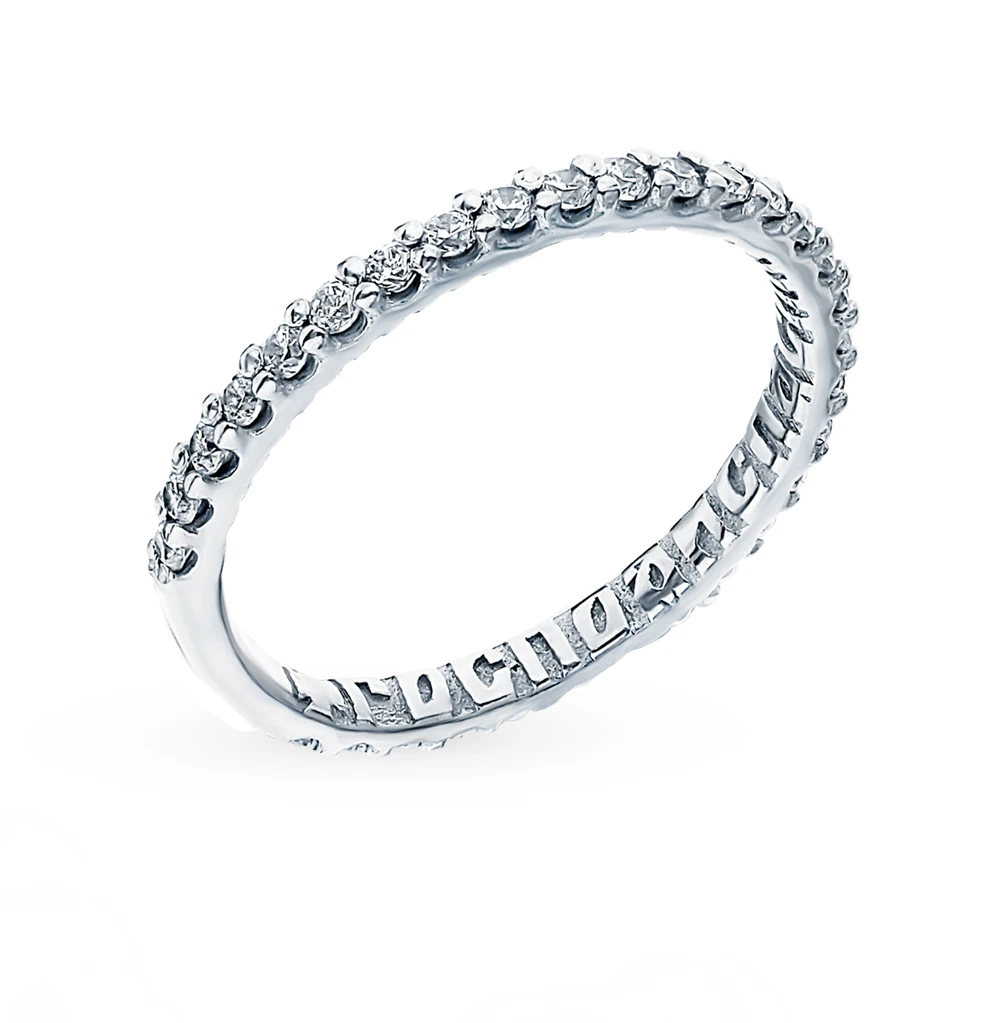 Серебряное кольцо с фианитами SUNLIGHT проба 925