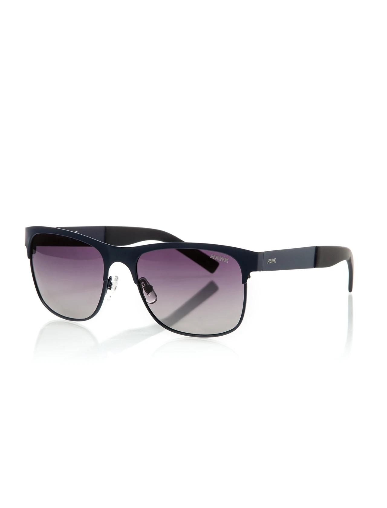 

Unisex sunglasses hw 1389 03 metal navy blue organic square 54-18-142 hawk