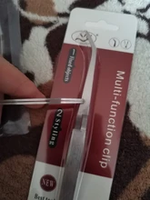 1pc pinzas de uñas artísticas de acero inoxidable acción cruzada pinzas multifuncional en forma de Clip de manicura curva alicate para uñas herramientas