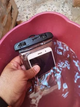 Runseeda-bolsa de aire flotante de 6 pulgadas, bolsa de natación impermeable, bolsa del teléfono móvil, funda para teléfono móvil para nadar, bucear, surfear, usar en la playa