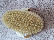 Shower-Scrubber Body-Brush Exfoliate Blood Natural-Bristle SPA Stimulate Dry-Skin